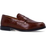 Manfield - Loafers - Donkerrood - Lakleren Bovenkant