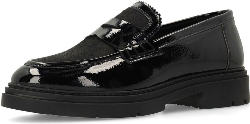 MANFIELD - Mocassins - Zwart - Leer