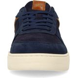 No Stress - Sneakers - Navy Blauw - Nubuck - Leren Details