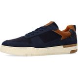 No Stress - Sneakers - Navy Blauw - Nubuck - Leren Details