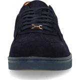 Manfield - Sneakers - Navy - Suède - Cognac Detail