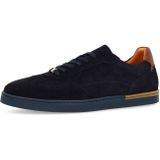 Manfield - Sneakers - Navy - Suède - Cognac Detail