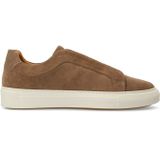 Manfield - Sneaker - Suède - Platte Zool - Vetersluiting