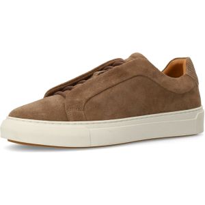 Manfield - Sneaker - Suède - Platte Zool - Vetersluiting