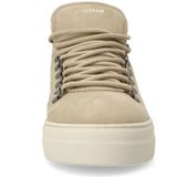 Manfield - Sneakers - Nubuck - Leer - Platte Zool