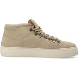 Manfield - Sneakers - Nubuck - Leer - Platte Zool
