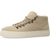 Manfield - Sneakers - Nubuck - Leer - Platte Zool