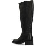 Manfield - Zwarte Leren Laarzen - Dames - Met Rits - 43 EU