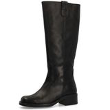 Manfield - Zwarte Leren Laarzen - Dames - Met Rits - 43 EU