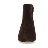 Manfield - Enkellaarsjes - Donkerbruin - Suède - Hak 3 cm