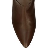 Manfield - Hoge Laarzen - Bruin - Leer - Puntige Neus - Blokhak