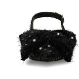 Manfield - Slingback Loafers - Zwart - Met Pailletten