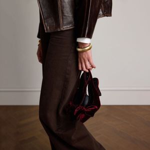 Manfield - Slingback Pumps - Burgundy - 6 cm Hak