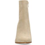 Manfield - Enkellaarsjes - Beige - Suède - Met Hak 8 cm