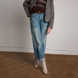 Manfield - Enkellaarsjes - Beige - Suède - Met Hak 8 cm