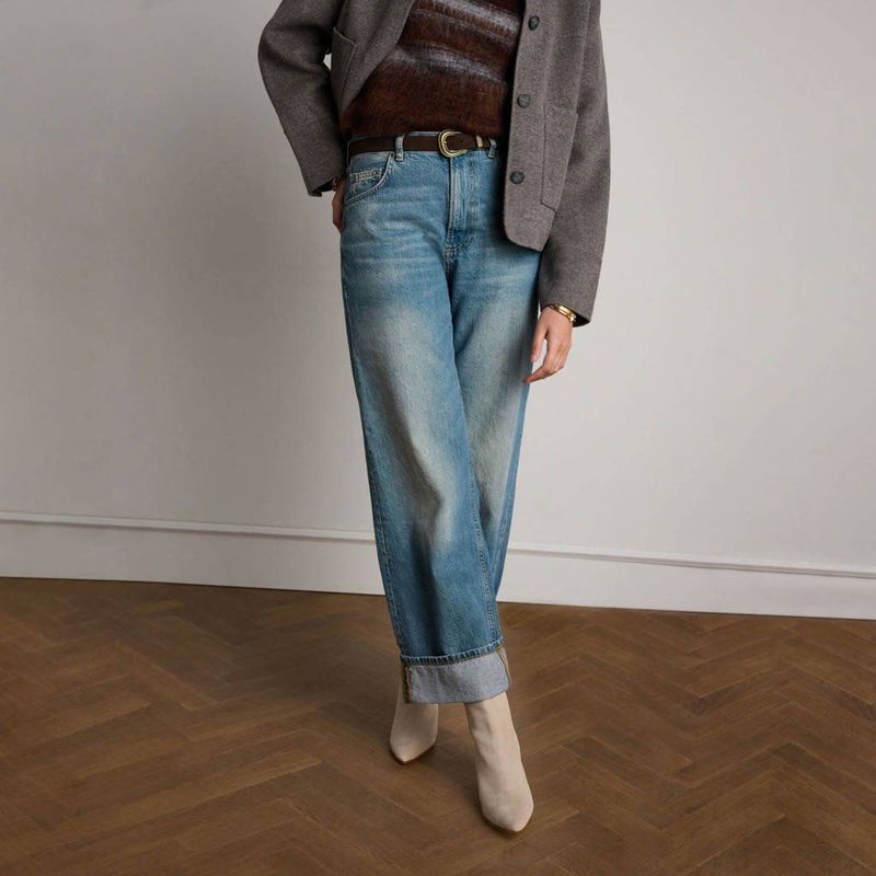 Manfield - Enkellaarsjes - Beige - Suède - Met Hak 8 cm