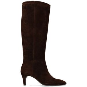 Manfield - Hoge Laarzen - Bruin - Suède - Met Hak
