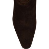 Manfield suède hoge laarzen donkerbruin