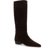 Manfield suède hoge laarzen donkerbruin