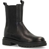 Manfield - Chelsea Boots - Zwart - Leren