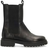 Manfield - Chelsea Boots - Zwart - Leren