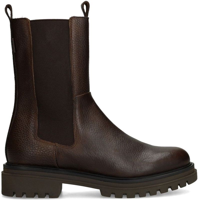 Manfield - Chelsea Boots - Bruin - Leren
