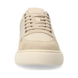 Manfield - Heren Sneakers - Beige - Suède - Grijze Details