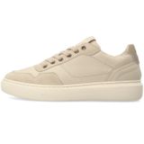 Manfield - Heren Sneakers - Beige - Suède - Grijze Details