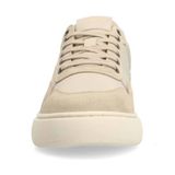 Manfield - Heren Sneakers - Beige - Suède - Grijze Details