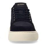 Manfield - Sneakers - Marineblauw - Nubuck - Zool 3 cm