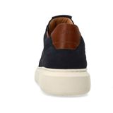 Manfield - Sneakers - Marineblauw - Nubuck - Zool 3 cm