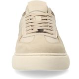 Manfield - Sneakers - Beige - Leer en Suède - Plateauzool 3 cm