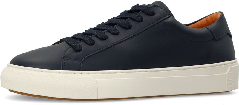 Manfield - Sneaker - Leer - Platte Zool - Vetersluiting