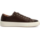 Manfield - Sneaker - Leer - Platte Zool - Vetersluiting