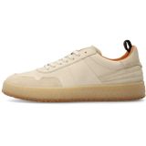 Manfield - Sneakers - Beige - Leren en Suède - Rubber Zool