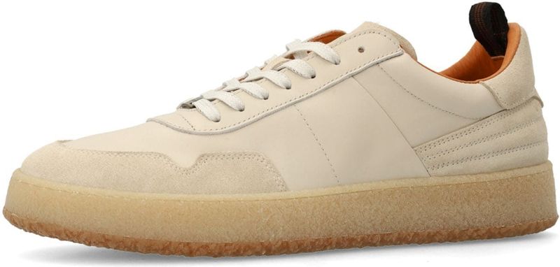 Manfield - Sneakers - Beige - Leren en Suède - Rubber Zool