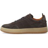 Manfield - Casual Sneakers - Grijs - Suède - Rubberen Zool 3 cm