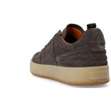 Manfield - Casual Sneakers - Grijs - Suède - Rubberen Zool 3 cm