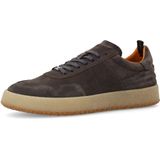 Manfield - Casual Sneakers - Grijs - Suède - Rubberen Zool 3 cm