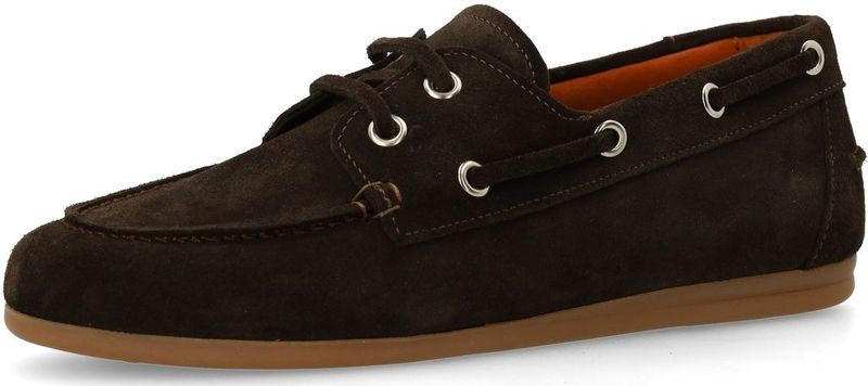 Manfield - Bootschoenen - Suède - Leer - Platte Zool