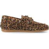 Manfield - Bootschoen - Suède - Leer - Platte Zool