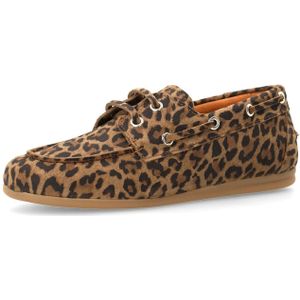 Manfield - Bootschoen - Suède - Leer - Platte Zool