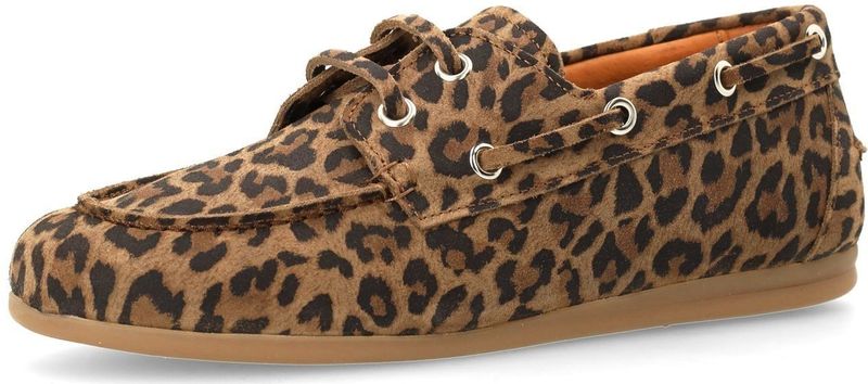 Manfield - Bootschoen - Suède - Leer - Platte Zool