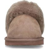 Manfield - Pantoffels - Taupe - Wol Voering