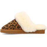 Manfield suède pantoffels cognac