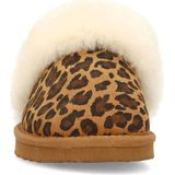 Manfield suède pantoffels cognac