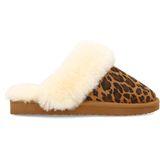 Manfield suède pantoffels cognac