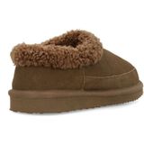 Manfield - Donkerbruine Pantoffels - Suède - Casual Schoenen