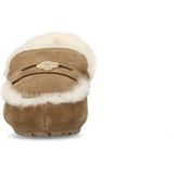 Manfield - Pantoffels - Taupe - Suède met Bontrand