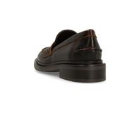 Manfield - Leren Loafers - Bruin - Platte Hak 3 cm